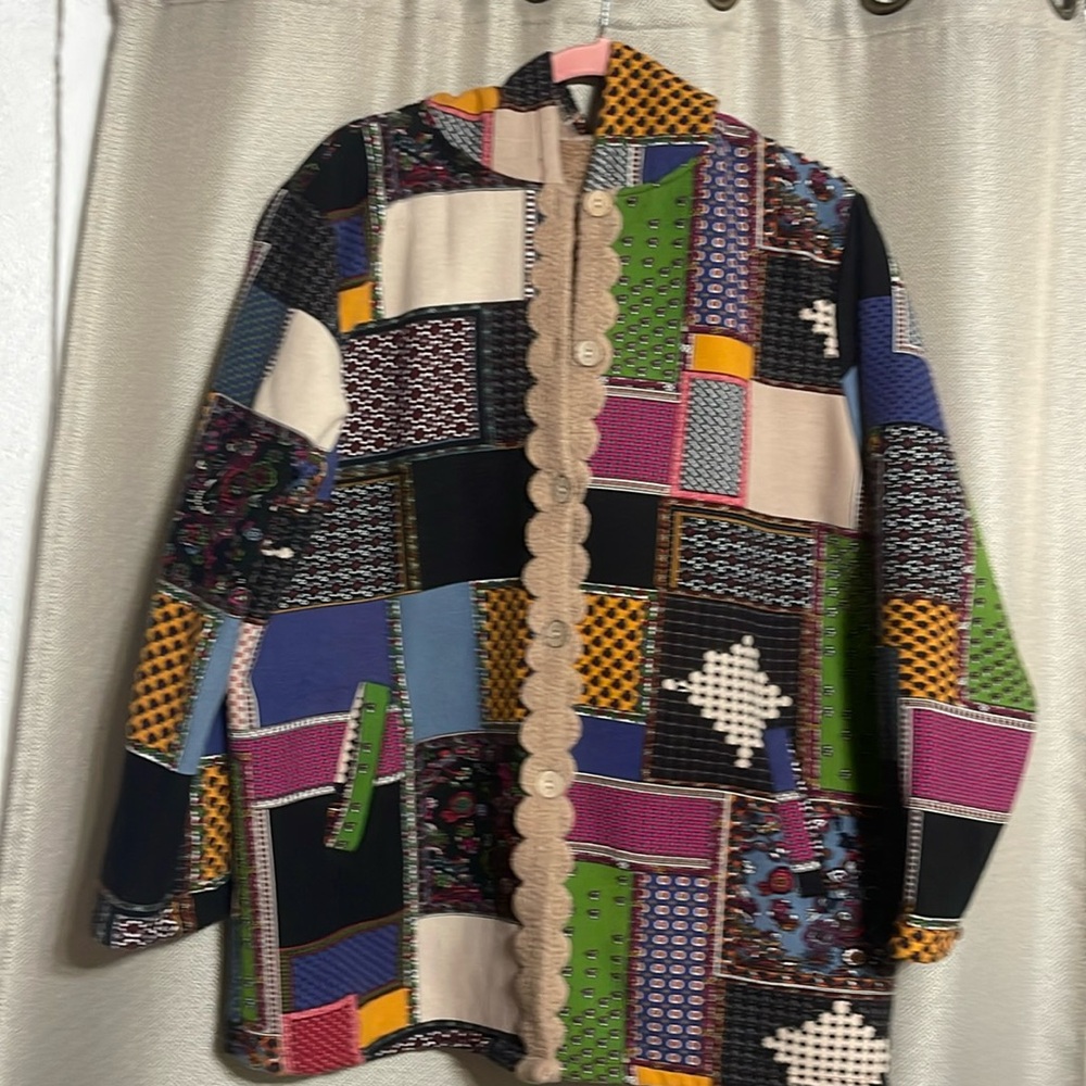 Colorful Patchwork Hooded Jacket - image 1